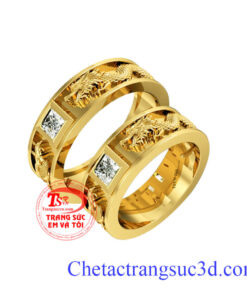 Nhẫn cưới rồng phượng kim cương, nhẫn cưới đẹp