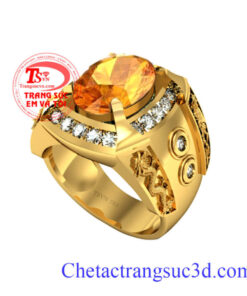 Nhẫn nam sapphire vàng 18k, nhẫn vàng sapphire, Natural Sapphire