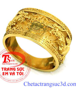 nhẫn nam vàng 18k rồng, nhẫn nam đẹp, thiết kế nhẫn nam 3d,Nhẫn rồng vàng
